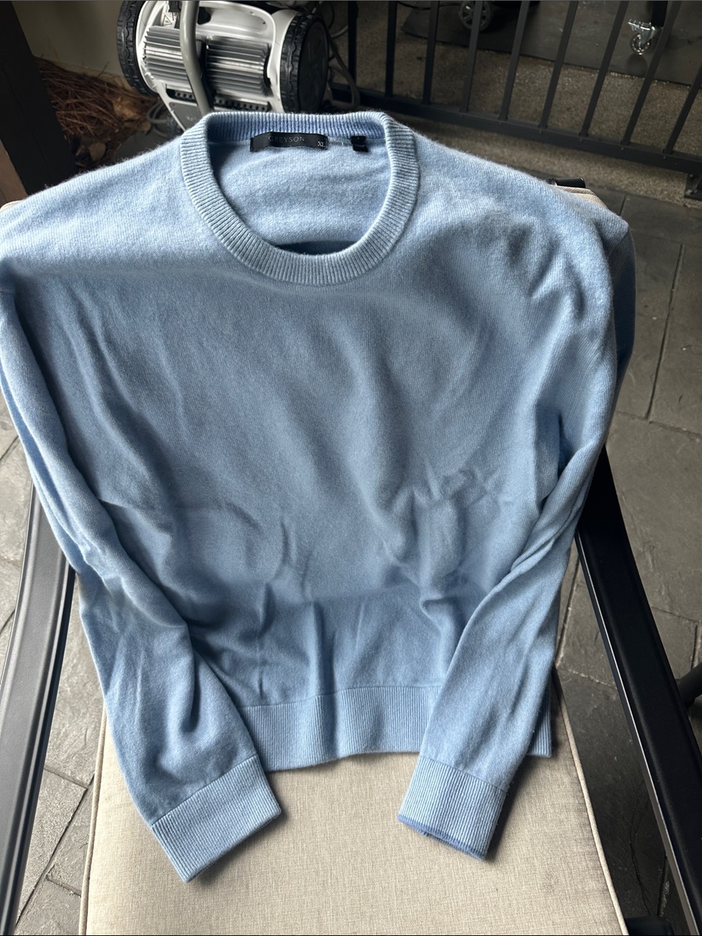 Greyson Pale Blue Crewneck Sweater